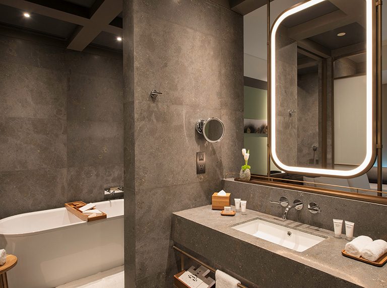 Mármol gris baño revestimiento
